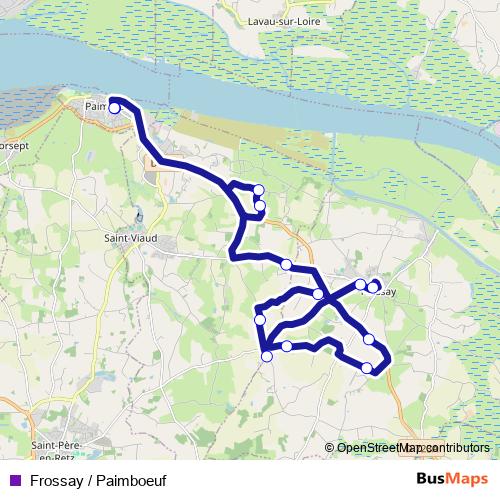 Frossay / Paimboeuf bus Line Map