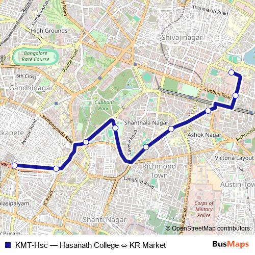 KMT-Hsc bus Line Map