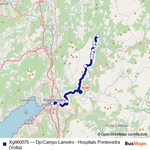 Xg860075 bus Line Map