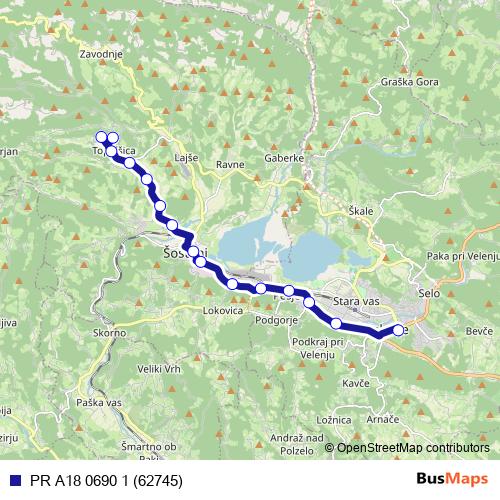 PR A18 0690 1 (62745) bus Line Map