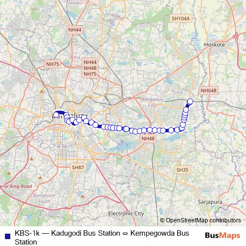 KBS-1k bus Line Map