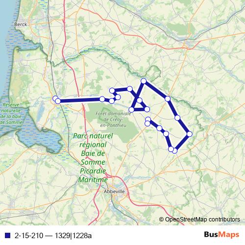 2-15-210 bus Line Map