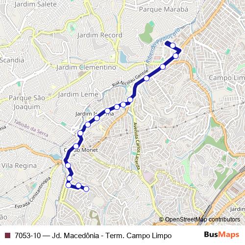 7053-10 bus Line Map