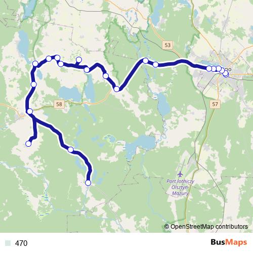 470 bus Line Map