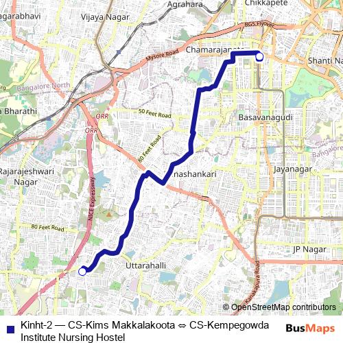 Kinht-2 bus Line Map