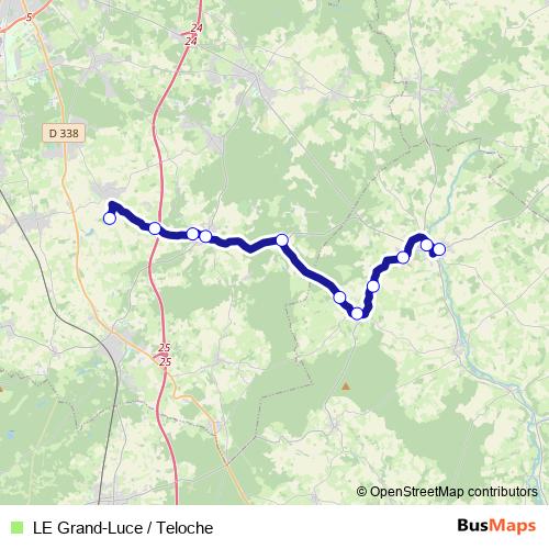 LE Grand-Luce / Teloche bus Line Map