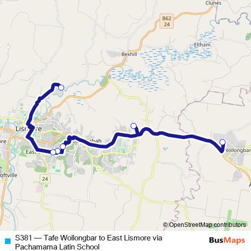 S381 bus Line Map