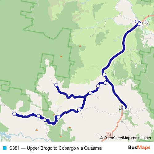 S381 bus Line Map