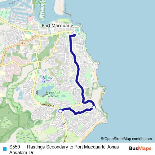 S559 bus Line Map