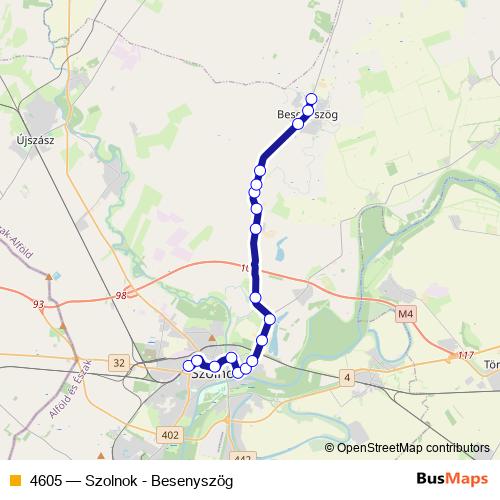 4605 bus Line Map