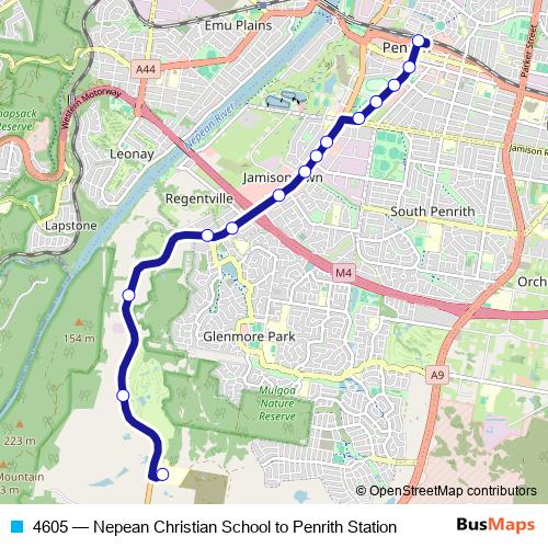 4605 bus Line Map