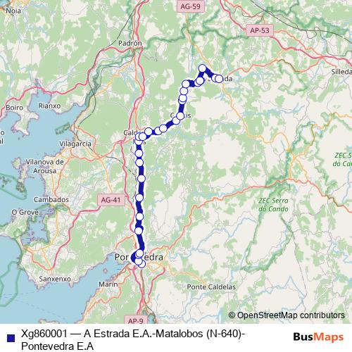 Xg860001 bus Line Map