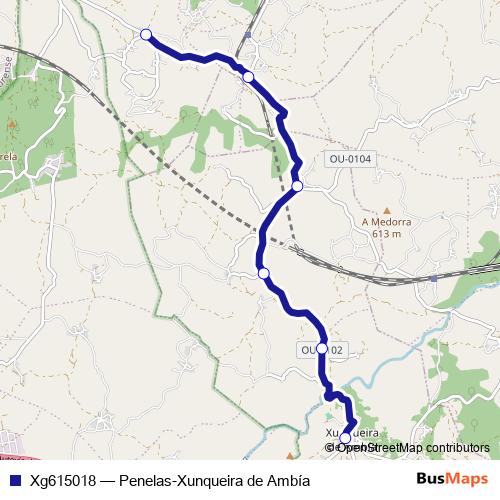 Xg615018 bus Line Map