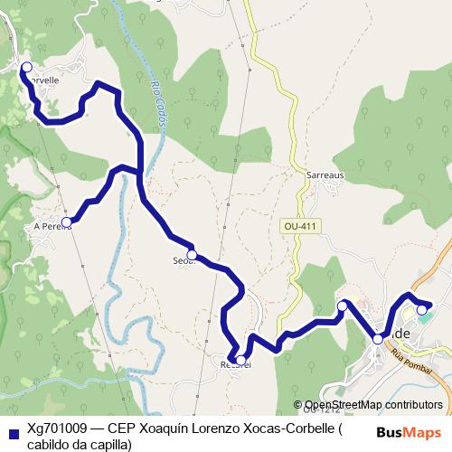 Xg701009 bus Line Map