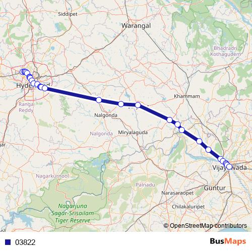 03822 bus Line Map