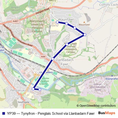 YP39 bus Line Map