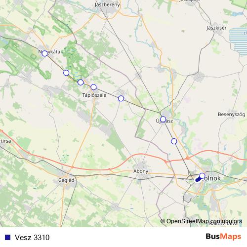 Vesz 3310 rail Line Map