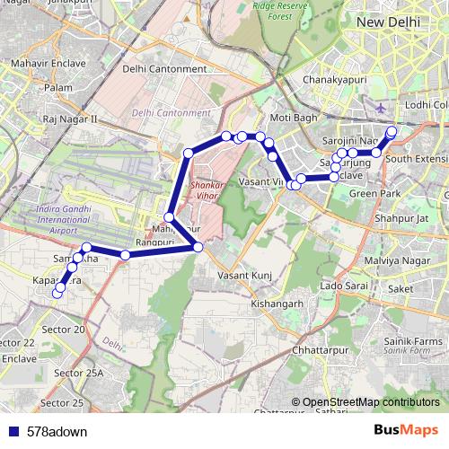 578adown bus Line Map
