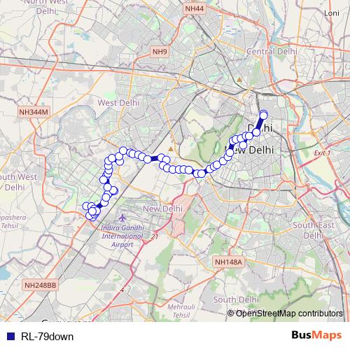 RL-79down bus Line Map