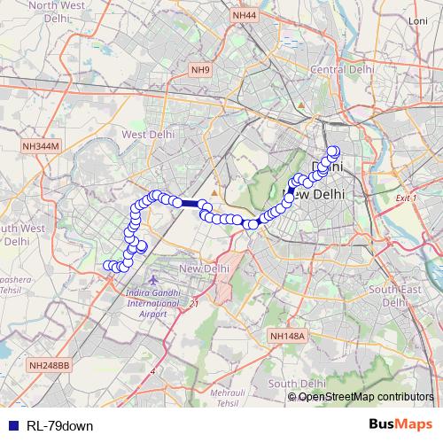RL-79down bus Line Map