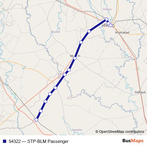 54322 rail Line Map