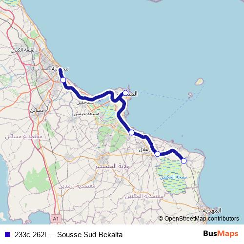 233c-262l rail Line Map