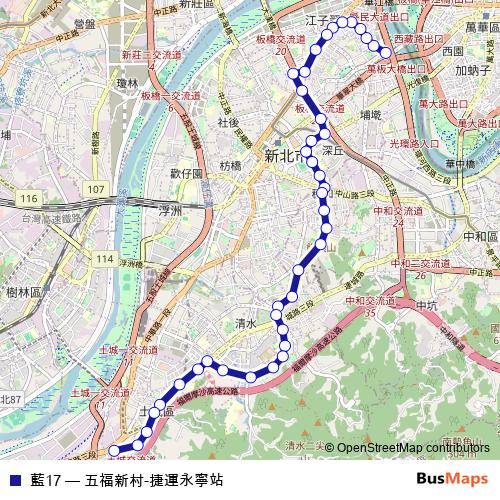 藍17 bus Line Map