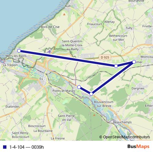 1-4-104 bus Line Map