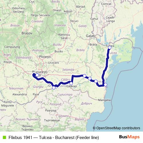Flixbus 1941 bus Line Map