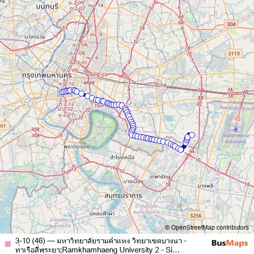 3-10 (46) bus Line Map