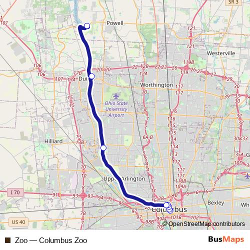 Zoo bus Line Map