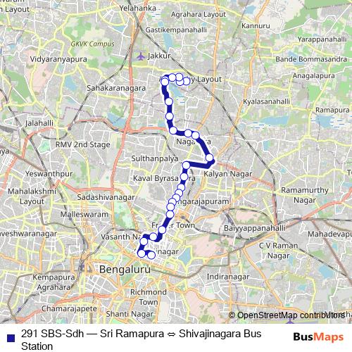 291 SBS-Sdh bus Line Map