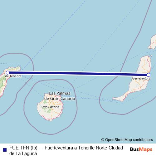 FUE-TFN (Ib) air Line Map