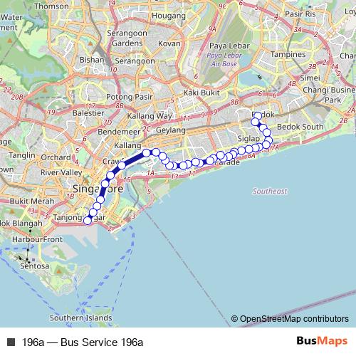 196a bus Line Map