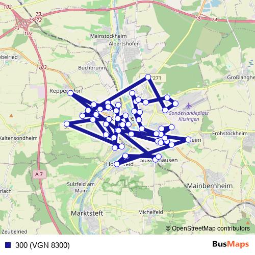 300 (VGN 8300) bus Line Map