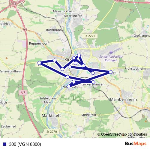 300 (VGN 8300) bus Line Map