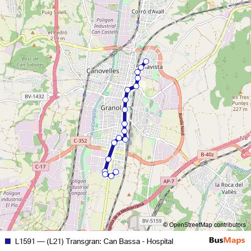 L1591 bus Line Map