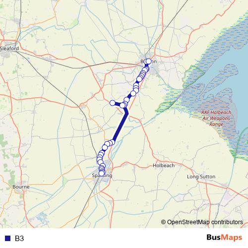 B3 bus Line Map