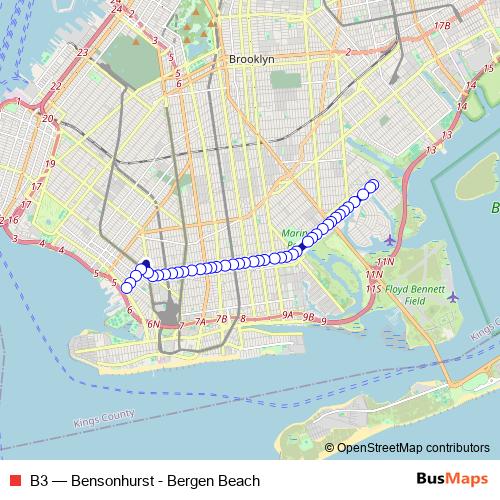 B3 bus Line Map