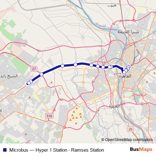 Microbus bus Line Map