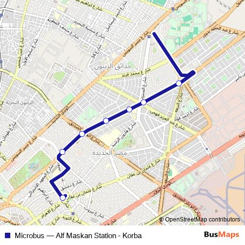 Microbus bus Line Map