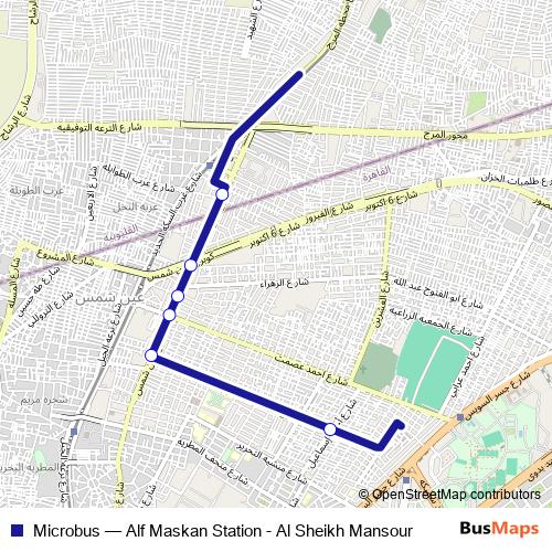 Microbus bus Line Map