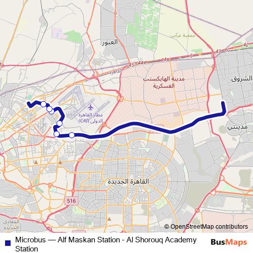 Microbus bus Line Map