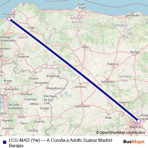 LCG-MAD (Yw) air Line Map