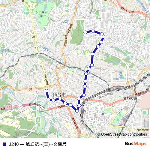 J240 bus Line Map
