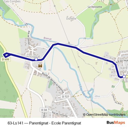 63-Ls141 bus Line Map