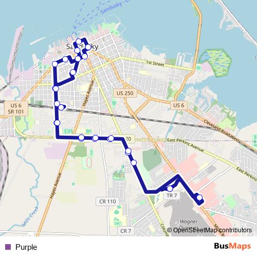 Purple bus Line Map