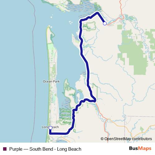 Purple bus Line Map
