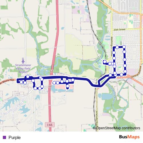 Purple bus Line Map