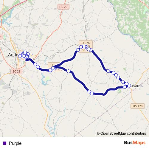 Purple bus Line Map